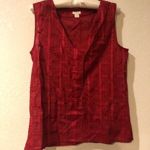 J Crew Factory, dark red sleeveless tank top